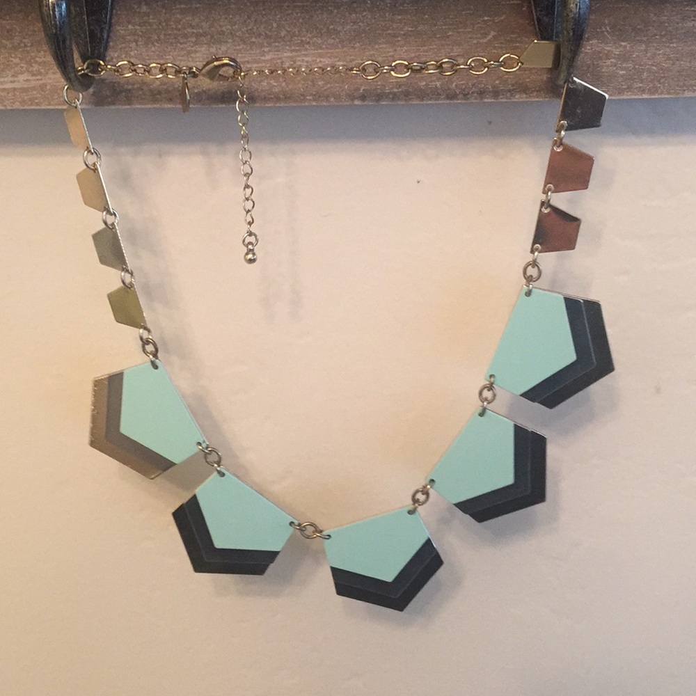 Mint, Gold, & Silver Necklace